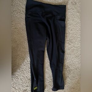 Zumba Fitness Black Leggings with Neon Accents